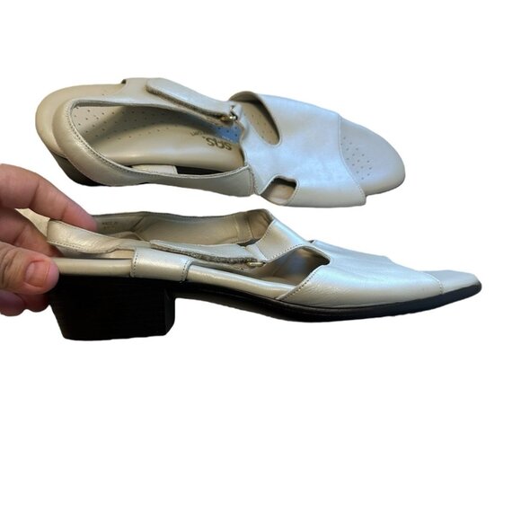 SAS Tripad Open Toe Comfort Shoes Pearl Size 11 style 208988 Sandal low heel - Picture 4 of 7
